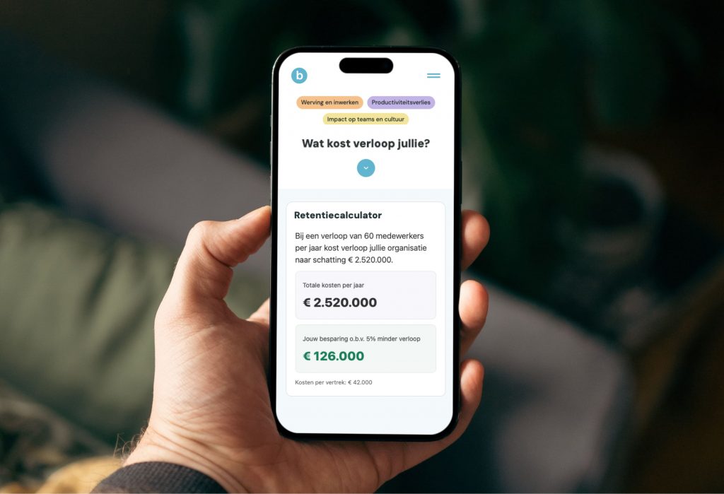 Ontdek de verborgen kosten van vroegtijdig personeelsverloop. De Retentiecalculator toont direct de impact van een goede retentiestrategie